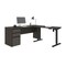 Bestar Prestige + Height Adjustable L-Desk, Bark Gray/Slate 99885-000047 - alternate 1